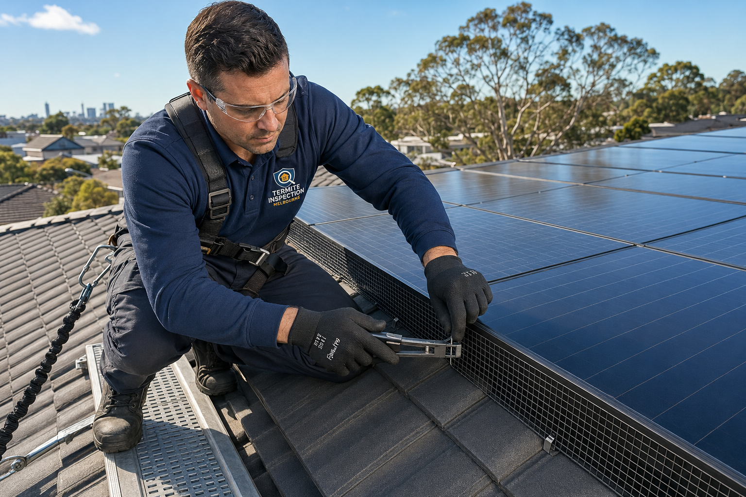 Solar panel bird proofing Melbourne