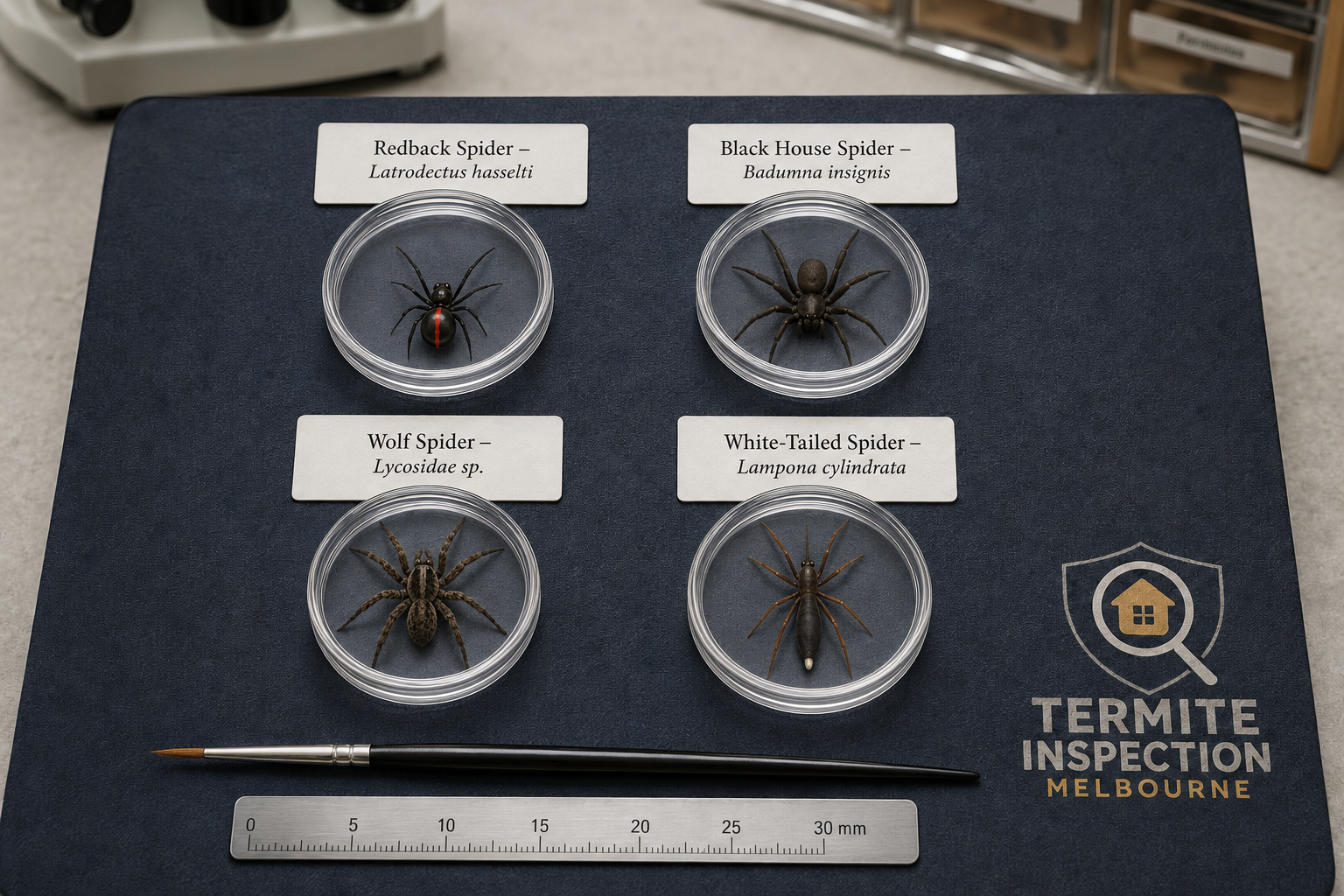 Spider identification guide for redback, huntsman and white-tailed spiders in Melbourne homes