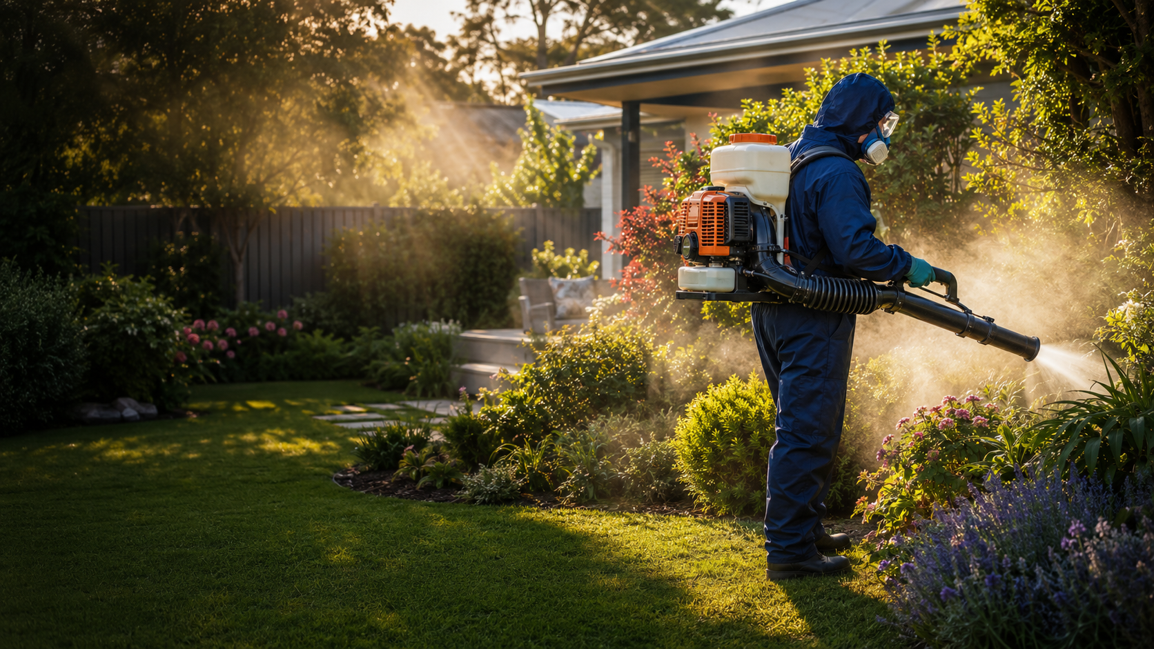 Professional mosquito control and treatment at a Melbourne property